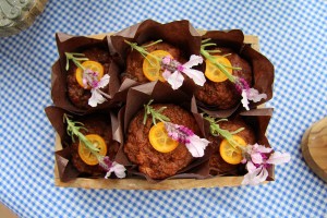 Fruity carrot, orange and spelt muffins