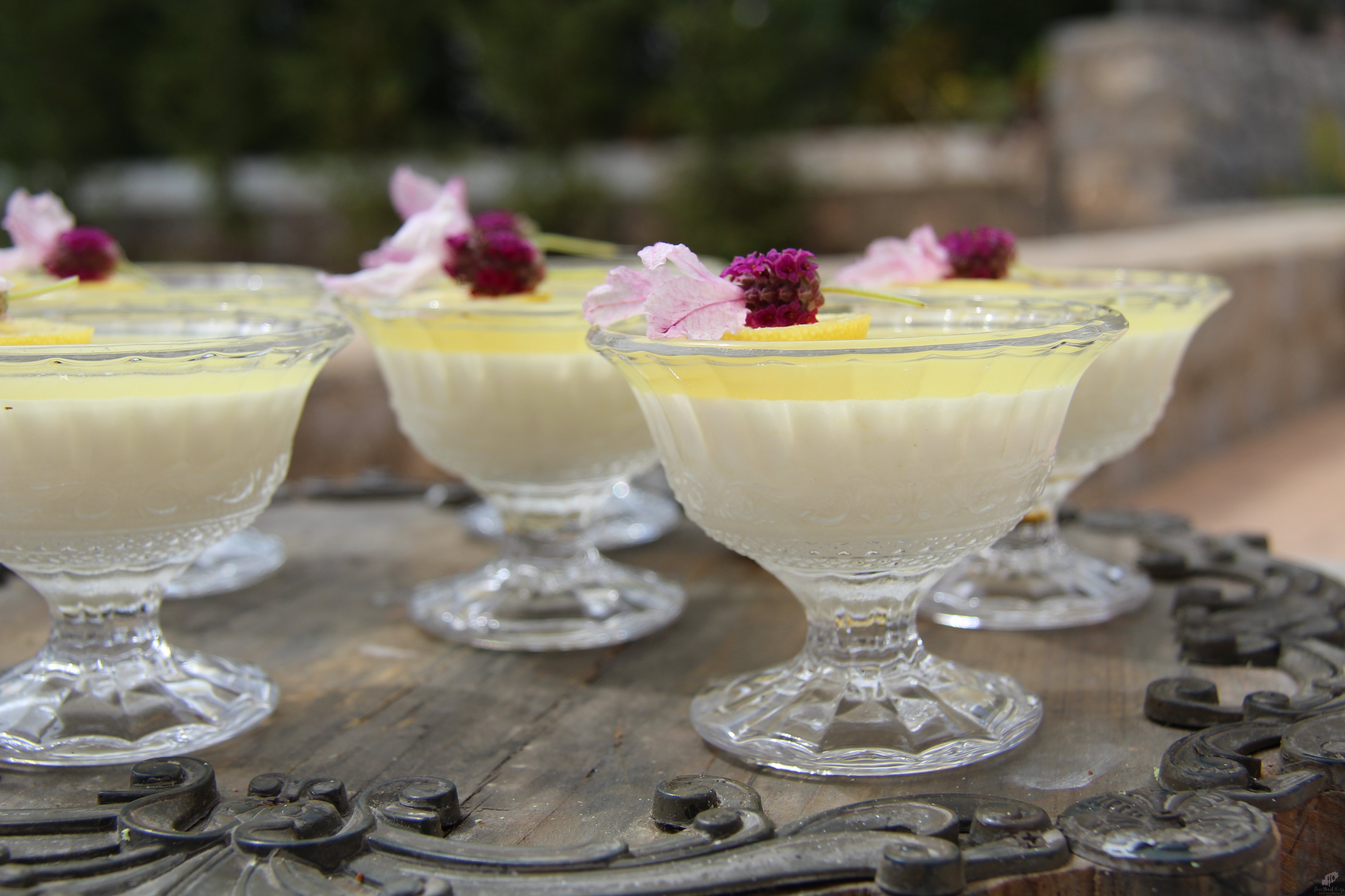 LoveFoodIbiza - Zesty Lemon Posset with limoncello jelly - LoveFoodIbiza